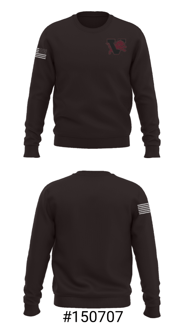 Crew Neck Sweatshirt, Vernon Middle School, Spirit Store, Teamtime, Team time, sublimation, custom sports apparel, team uniforms, spirit wear, spiritwear, sports uniforms, custom shirts, team store, custom team store, fundraiser sports, apparel fundraiser