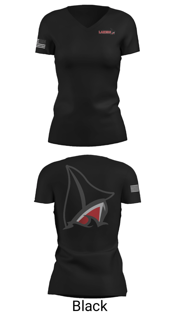 Women's Short Sleeve Vneck Shirt, Detroit Lakes High School Swimming, Swimming, Teamtime, Team time, sublimation, custom sports apparel, team uniforms, spirit wear, spiritwear, sports uniforms, custom shirts, team store, custom team store, fundraiser sports, apparel fundraiser