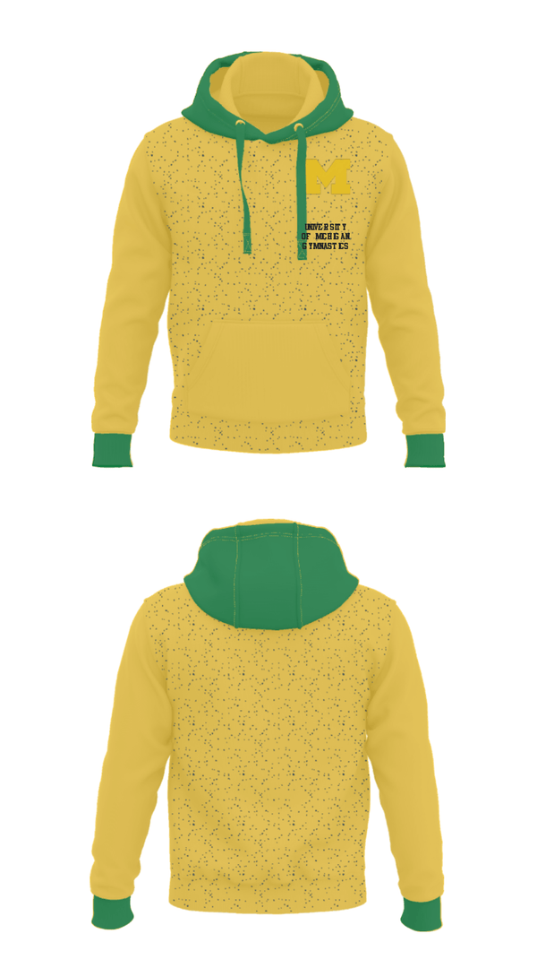 Hoodie, University of Michigan Gymnastics, Men's Basketball, Teamtime, Team time, sublimation, custom sports apparel, team uniforms, spirit wear, spiritwear, sports uniforms, custom shirts, team store, custom team store, fundraiser sports, apparel fundraiser