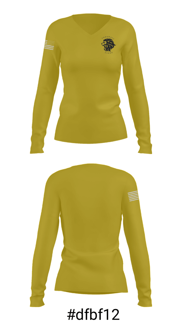 Women's Long Sleeve Vneck Shirt, Cornwall And United Counties Basketball Association, Men's Basketball, Teamtime, Team time, sublimation, custom sports apparel, team uniforms, spirit wear, spiritwear, sports uniforms, custom shirts, team store, custom team store, fundraiser sports, apparel fundraiser