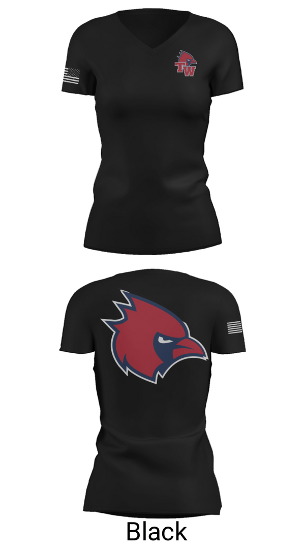 Women's Short Sleeve Vneck Shirt, Thomas Worthington High School Basketball, Women's Basketball, Teamtime, Team time, sublimation, custom sports apparel, team uniforms, spirit wear, spiritwear, sports uniforms, custom shirts, team store, custom team store, fundraiser sports, apparel fundraiser