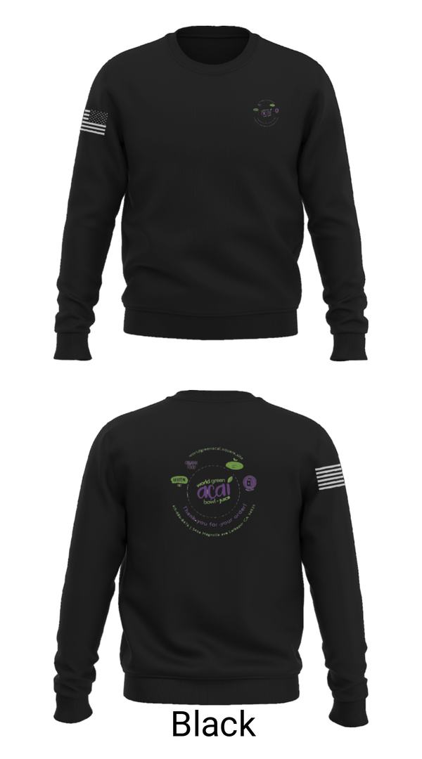 Crew Neck Sweatshirt, World green açaí bowl, , Teamtime, Team time, sublimation, custom sports apparel, team uniforms, spirit wear, spiritwear, sports uniforms, custom shirts, team store, custom team store, fundraiser sports, apparel fundraiser