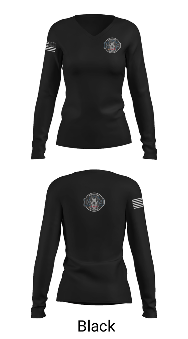 Women's Long Sleeve Vneck Shirt, , Police, Teamtime, Team time, sublimation, custom sports apparel, team uniforms, spirit wear, spiritwear, sports uniforms, custom shirts, team store, custom team store, fundraiser sports, apparel fundraiser