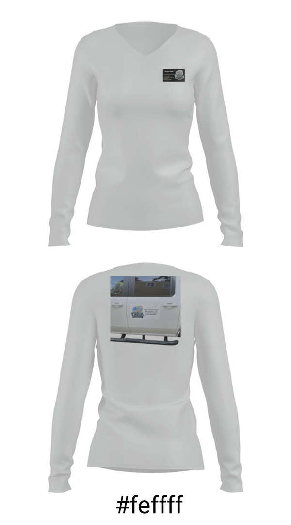 Women's Long Sleeve Vneck Shirt, Tapia Tennis courts Resulfacing LLC, , Teamtime, Team time, sublimation, custom sports apparel, team uniforms, spirit wear, spiritwear, sports uniforms, custom shirts, team store, custom team store, fundraiser sports, apparel fundraiser