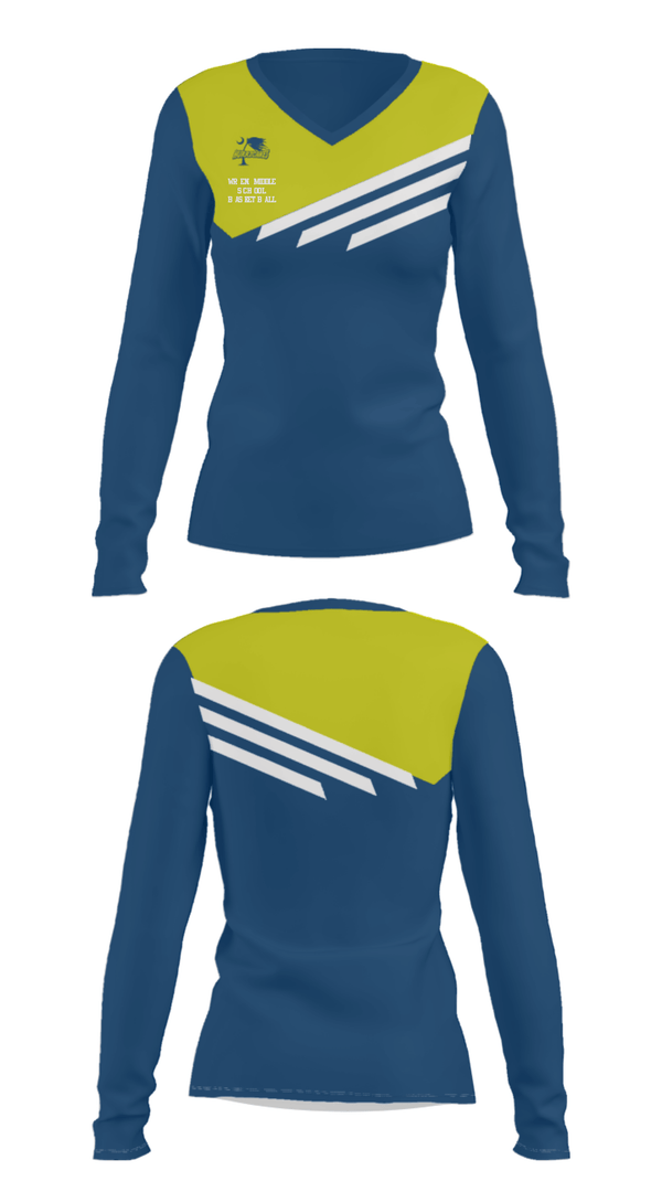 Women's Long Sleeve Vneck Shirt, Wren Middle School Basketball, Men's Basketball, Teamtime, Team time, sublimation, custom sports apparel, team uniforms, spirit wear, spiritwear, sports uniforms, custom shirts, team store, custom team store, fundraiser sports, apparel fundraiser