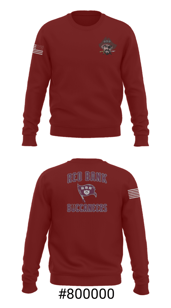 Crew Neck Sweatshirt, Red Bank Regional High School Basketball, Women's Basketball, Teamtime, Team time, sublimation, custom sports apparel, team uniforms, spirit wear, spiritwear, sports uniforms, custom shirts, team store, custom team store, fundraiser sports, apparel fundraiser