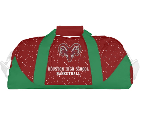 Duffle Bag, Houston High School Basketball, Women's Basketball, Teamtime, Team time, sublimation, custom sports apparel, team uniforms, spirit wear, spiritwear, sports uniforms, custom shirts, team store, custom team store, fundraiser sports, apparel fundraiser