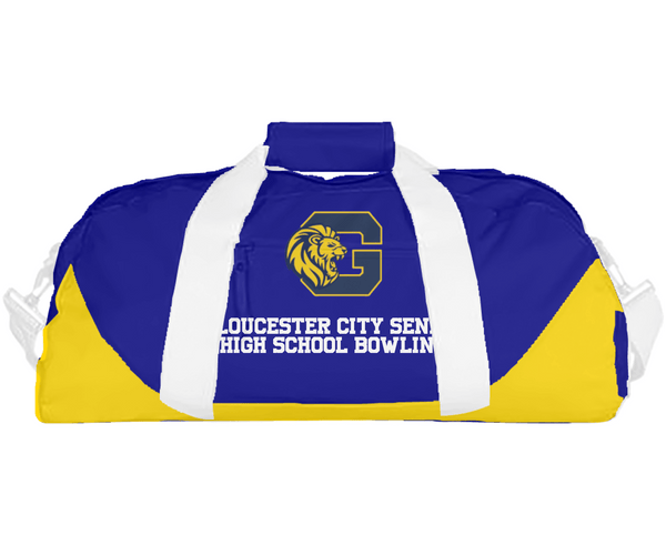 Duffle Bag, Gloucester City Senior High School Bowling, Bowling, Teamtime, Team time, sublimation, custom sports apparel, team uniforms, spirit wear, spiritwear, sports uniforms, custom shirts, team store, custom team store, fundraiser sports, apparel fundraiser