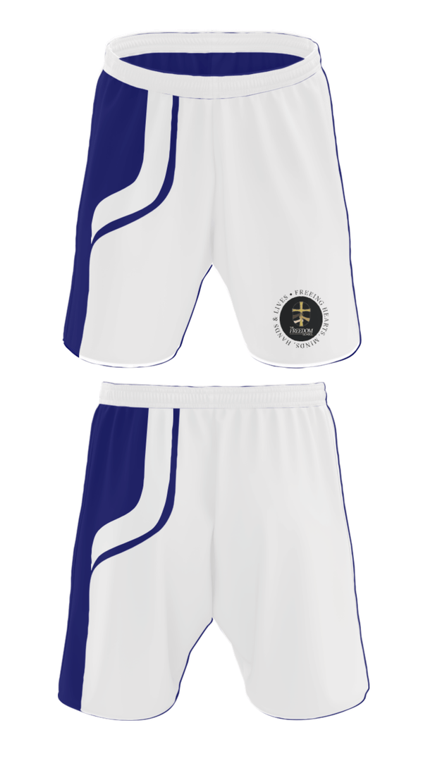 Athletic Shorts With Pockets, The Freedom School, Spirit Store, Teamtime, Team time, sublimation, custom sports apparel, team uniforms, spirit wear, spiritwear, sports uniforms, custom shirts, team store, custom team store, fundraiser sports, apparel fundraiser