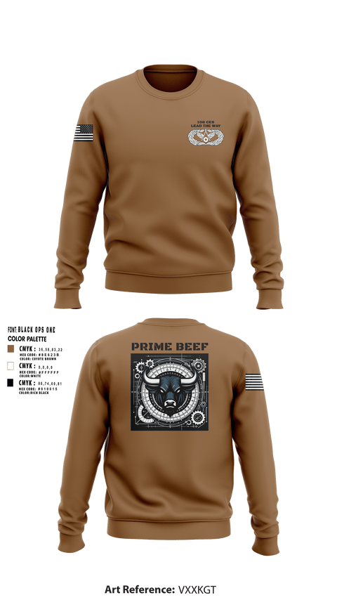 Crew Neck Sweatshirt, 106 CES, Air Force, Teamtime, Team time, sublimation, custom sports apparel, team uniforms, spirit wear, spiritwear, sports uniforms, custom shirts, team store, custom team store, fundraiser sports, apparel fundraiser