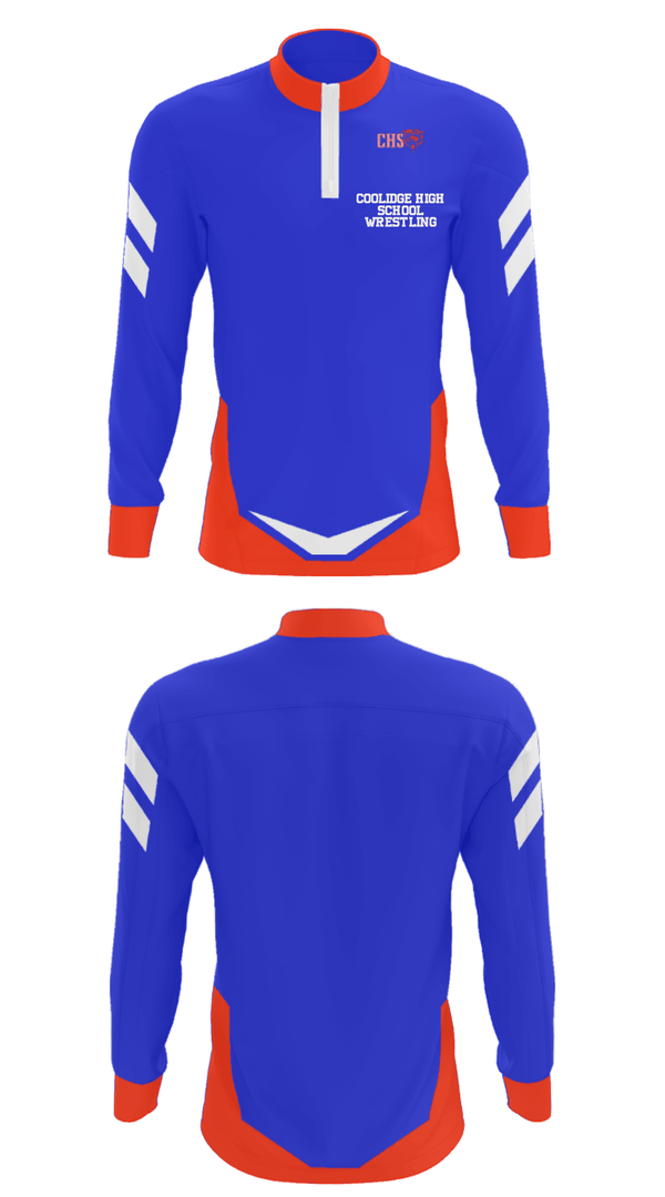 Quarter Zip Jacket, Coolidge High School Wrestling, Wrestling, Teamtime, Team time, sublimation, custom sports apparel, team uniforms, spirit wear, spiritwear, sports uniforms, custom shirts, team store, custom team store, fundraiser sports, apparel fundraiser