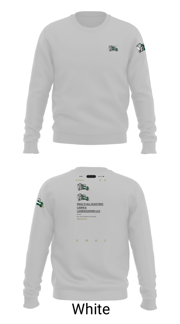 Crew Neck Sweatshirt, PAUL’S ALL ELECTRIC LAWN & LANDSCAPING, , Teamtime, Team time, sublimation, custom sports apparel, team uniforms, spirit wear, spiritwear, sports uniforms, custom shirts, team store, custom team store, fundraiser sports, apparel fundraiser