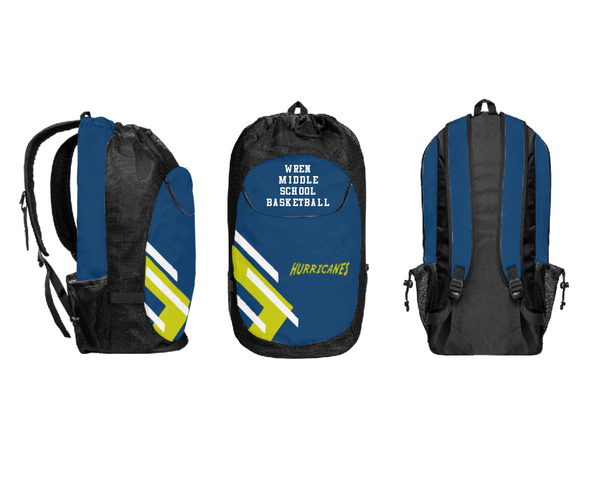 Gear Bag, Wren Middle School Basketball, Men's Basketball, Teamtime, Team time, sublimation, custom sports apparel, team uniforms, spirit wear, spiritwear, sports uniforms, custom shirts, team store, custom team store, fundraiser sports, apparel fundraiser