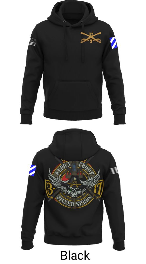 Hoodie, A/3-17 ACS, Army, Teamtime, Team time, sublimation, custom sports apparel, team uniforms, spirit wear, spiritwear, sports uniforms, custom shirts, team store, custom team store, fundraiser sports, apparel fundraiser