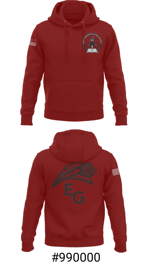 Hoodie, East Greenwich High School Ice Hockey, Ice Hockey, Teamtime, Team time, sublimation, custom sports apparel, team uniforms, spirit wear, spiritwear, sports uniforms, custom shirts, team store, custom team store, fundraiser sports, apparel fundraiser