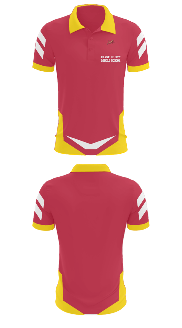 Short Sleeve Performance Polo, Pulaski County Middle School, Spirit Store, Teamtime, Team time, sublimation, custom sports apparel, team uniforms, spirit wear, spiritwear, sports uniforms, custom shirts, team store, custom team store, fundraiser sports, apparel fundraiser