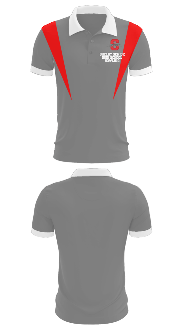 Short Sleeve Performance Polo, Shelby Senior High School Bowling, Bowling, Teamtime, Team time, sublimation, custom sports apparel, team uniforms, spirit wear, spiritwear, sports uniforms, custom shirts, team store, custom team store, fundraiser sports, apparel fundraiser