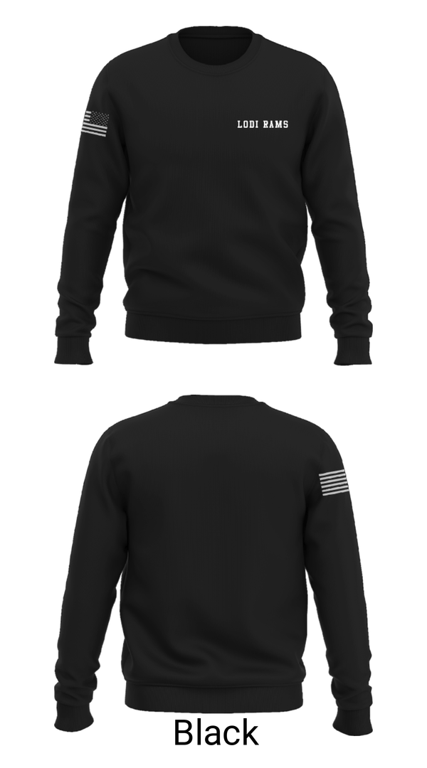 Crew Neck Sweatshirt, Lodi Rams, Men's Basketball, Teamtime, Team time, sublimation, custom sports apparel, team uniforms, spirit wear, spiritwear, sports uniforms, custom shirts, team store, custom team store, fundraiser sports, apparel fundraiser
