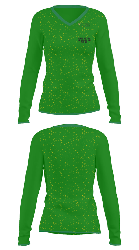 Women's Long Sleeve Vneck Shirt, Saint Leo the Great Catholic School, Spirit Store, Teamtime, Team time, sublimation, custom sports apparel, team uniforms, spirit wear, spiritwear, sports uniforms, custom shirts, team store, custom team store, fundraiser sports, apparel fundraiser