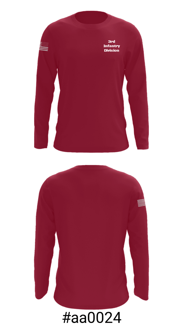 Long Sleeve Performance Shirt, 3rd Infantry Division, , Teamtime, Team time, sublimation, custom sports apparel, team uniforms, spirit wear, spiritwear, sports uniforms, custom shirts, team store, custom team store, fundraiser sports, apparel fundraiser