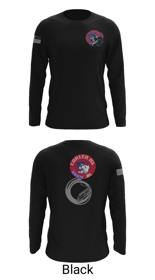 Long Sleeve Performance Shirt, Carver rams, Football, Teamtime, Team time, sublimation, custom sports apparel, team uniforms, spirit wear, spiritwear, sports uniforms, custom shirts, team store, custom team store, fundraiser sports, apparel fundraiser