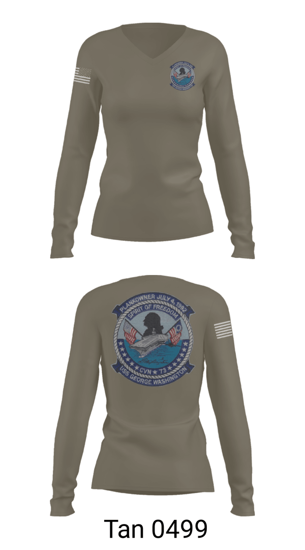 Women's Long Sleeve Vneck Shirt, , Navy, Teamtime, Team time, sublimation, custom sports apparel, team uniforms, spirit wear, spiritwear, sports uniforms, custom shirts, team store, custom team store, fundraiser sports, apparel fundraiser