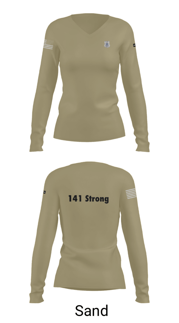 Women's Long Sleeve Vneck Shirt, 141 Strong, Police, Teamtime, Team time, sublimation, custom sports apparel, team uniforms, spirit wear, spiritwear, sports uniforms, custom shirts, team store, custom team store, fundraiser sports, apparel fundraiser