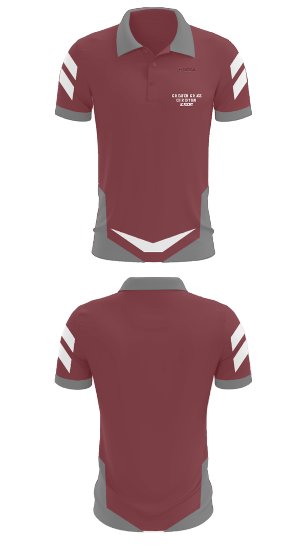 Short Sleeve Performance Polo, Greater Grace Christian Academy, Spirit Store, Teamtime, Team time, sublimation, custom sports apparel, team uniforms, spirit wear, spiritwear, sports uniforms, custom shirts, team store, custom team store, fundraiser sports, apparel fundraiser