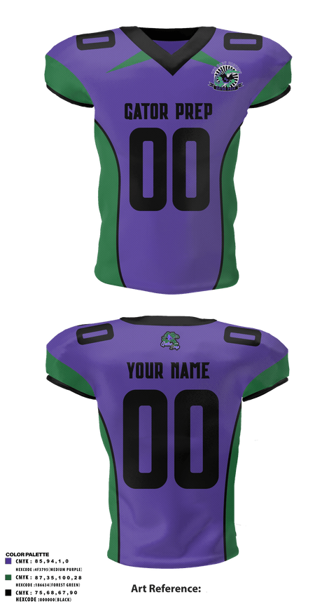 Football Jersey, Gator Prep, Football, Teamtime, Team time, sublimation, custom sports apparel, team uniforms, spirit wear, spiritwear, sports uniforms, custom shirts, team store, custom team store, fundraiser sports, apparel fundraiser