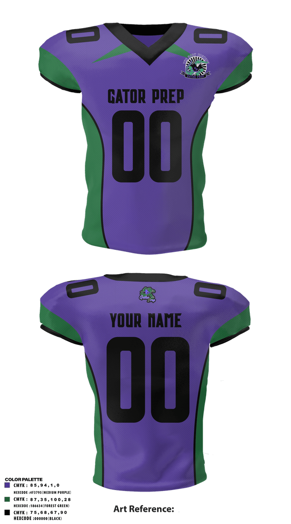 Football Jersey, Gator Prep, Football, Teamtime, Team time, sublimation, custom sports apparel, team uniforms, spirit wear, spiritwear, sports uniforms, custom shirts, team store, custom team store, fundraiser sports, apparel fundraiser