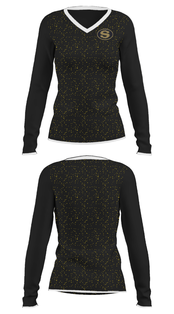 Women's Long Sleeve Vneck Shirt, Southland Academy High School Basketball, Men's Basketball, Teamtime, Team time, sublimation, custom sports apparel, team uniforms, spirit wear, spiritwear, sports uniforms, custom shirts, team store, custom team store, fundraiser sports, apparel fundraiser