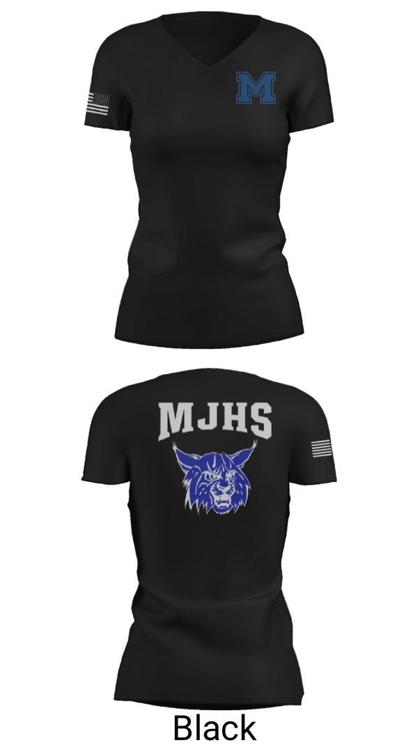 Women's Short Sleeve Vneck Shirt, Mattanawcook Junior High School, Spirit Store, Teamtime, Team time, sublimation, custom sports apparel, team uniforms, spirit wear, spiritwear, sports uniforms, custom shirts, team store, custom team store, fundraiser sports, apparel fundraiser