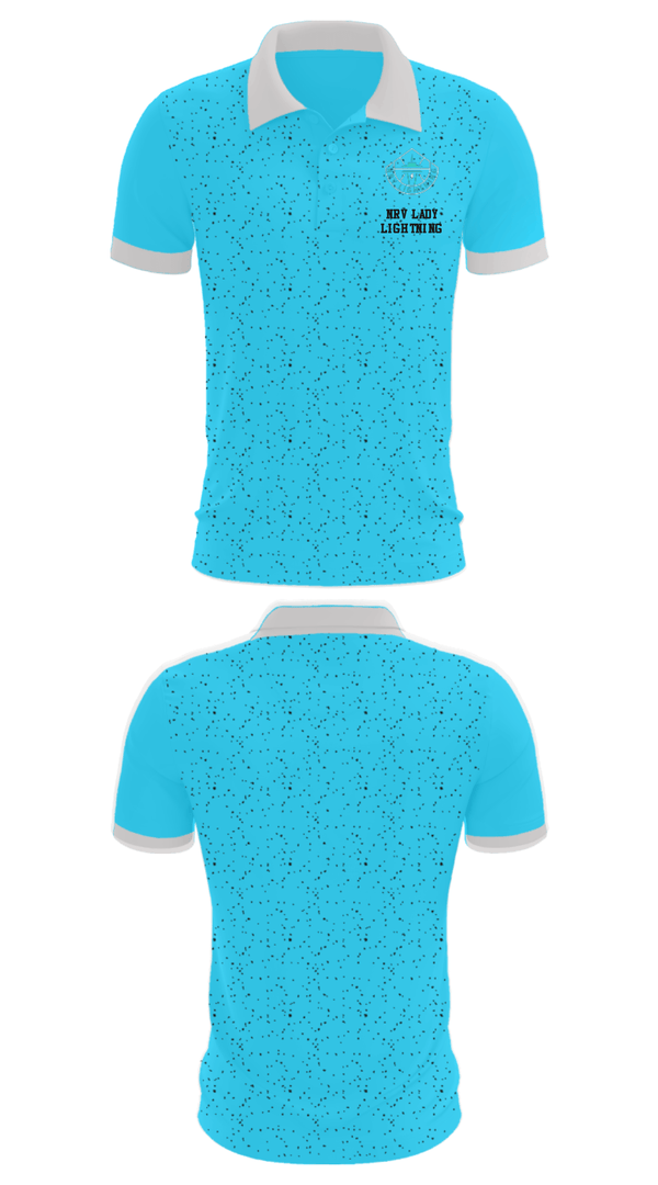 Short Sleeve Performance Polo, NRV Lady Lightning, Women's Basketball, Teamtime, Team time, sublimation, custom sports apparel, team uniforms, spirit wear, spiritwear, sports uniforms, custom shirts, team store, custom team store, fundraiser sports, apparel fundraiser