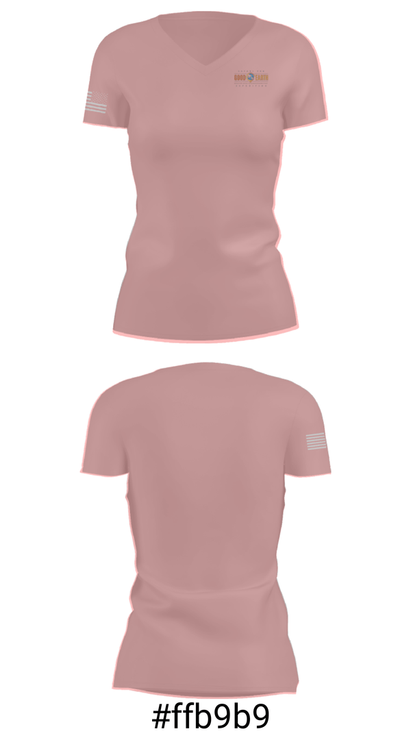 Women's Short Sleeve Vneck Shirt, Good Earth Expedition, , Teamtime, Team time, sublimation, custom sports apparel, team uniforms, spirit wear, spiritwear, sports uniforms, custom shirts, team store, custom team store, fundraiser sports, apparel fundraiser