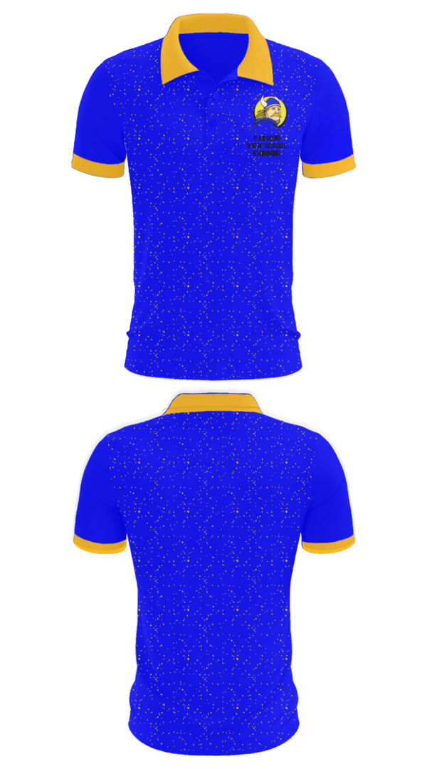 Short Sleeve Performance Polo, Parsons High School Swimming, Swimming, Teamtime, Team time, sublimation, custom sports apparel, team uniforms, spirit wear, spiritwear, sports uniforms, custom shirts, team store, custom team store, fundraiser sports, apparel fundraiser