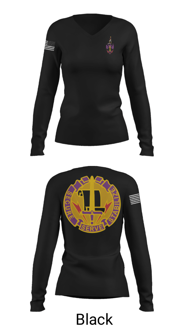 Women's Long Sleeve Vneck Shirt, 405th Civil Affairs Battalion, Army, Teamtime, Team time, sublimation, custom sports apparel, team uniforms, spirit wear, spiritwear, sports uniforms, custom shirts, team store, custom team store, fundraiser sports, apparel fundraiser