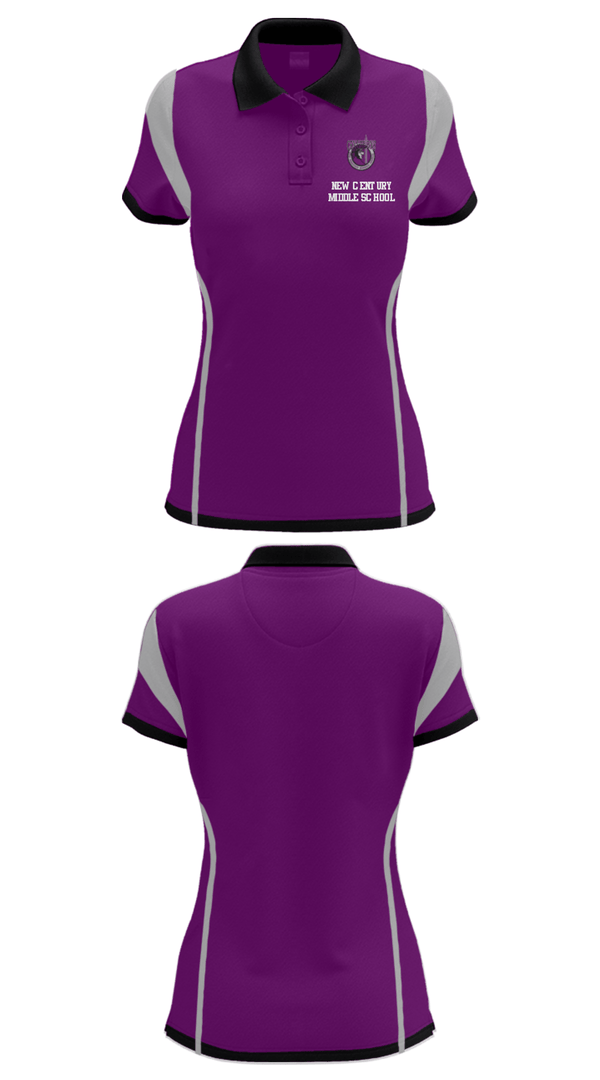Women's Short Sleeve Performance Polo, New Century Middle School, Spirit Store, Teamtime, Team time, sublimation, custom sports apparel, team uniforms, spirit wear, spiritwear, sports uniforms, custom shirts, team store, custom team store, fundraiser sports, apparel fundraiser