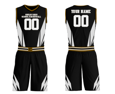Womens Reversible Basketball Jersey, Shelby High School Basketball, Men's Basketball, Teamtime, Team time, sublimation, custom sports apparel, team uniforms, spirit wear, spiritwear, sports uniforms, custom shirts, team store, custom team store, fundraiser sports, apparel fundraiser