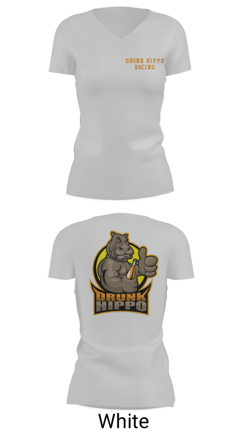 Women's Short Sleeve Vneck Shirt, Drunk Hippo Racing, , Teamtime, Team time, sublimation, custom sports apparel, team uniforms, spirit wear, spiritwear, sports uniforms, custom shirts, team store, custom team store, fundraiser sports, apparel fundraiser