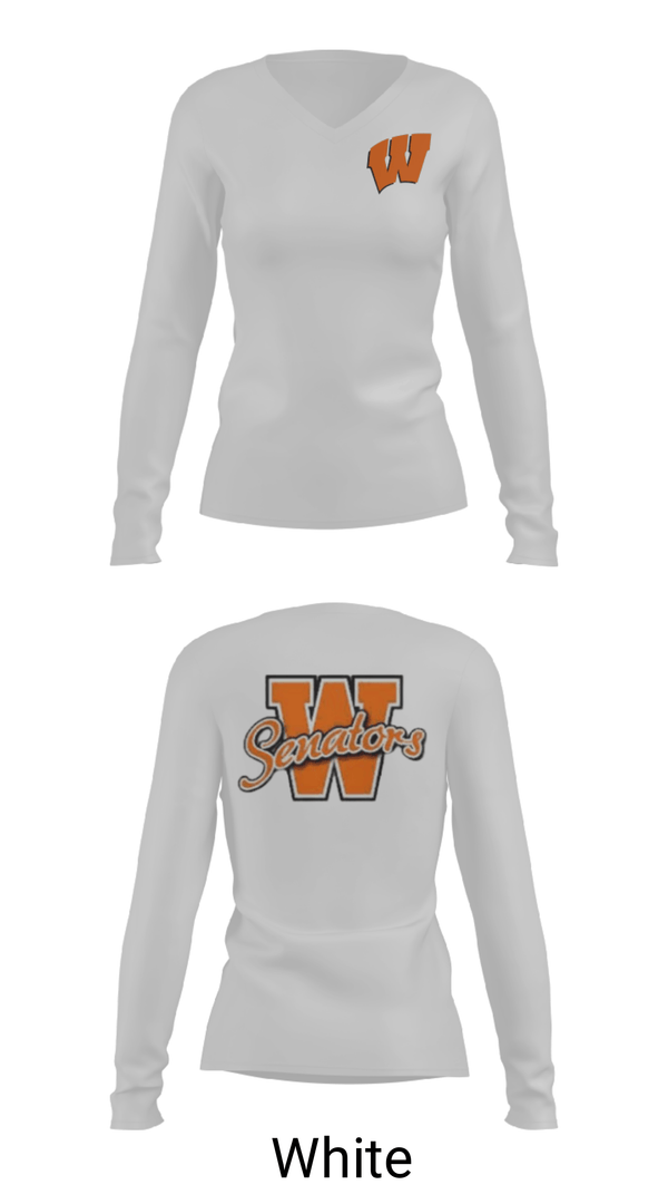Women's Long Sleeve Vneck Shirt, Portsmouth West High School Basketball, Women's Basketball, Teamtime, Team time, sublimation, custom sports apparel, team uniforms, spirit wear, spiritwear, sports uniforms, custom shirts, team store, custom team store, fundraiser sports, apparel fundraiser