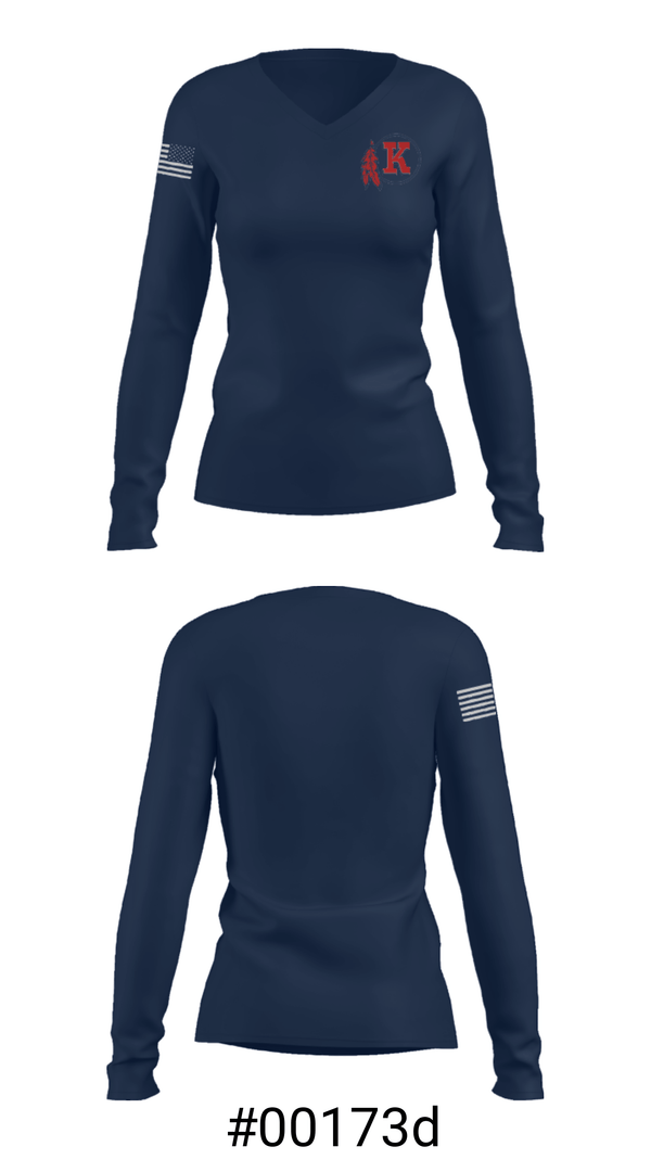 Women's Long Sleeve Vneck Shirt, Roy C Ketcham High School, Spirit Store, Teamtime, Team time, sublimation, custom sports apparel, team uniforms, spirit wear, spiritwear, sports uniforms, custom shirts, team store, custom team store, fundraiser sports, apparel fundraiser
