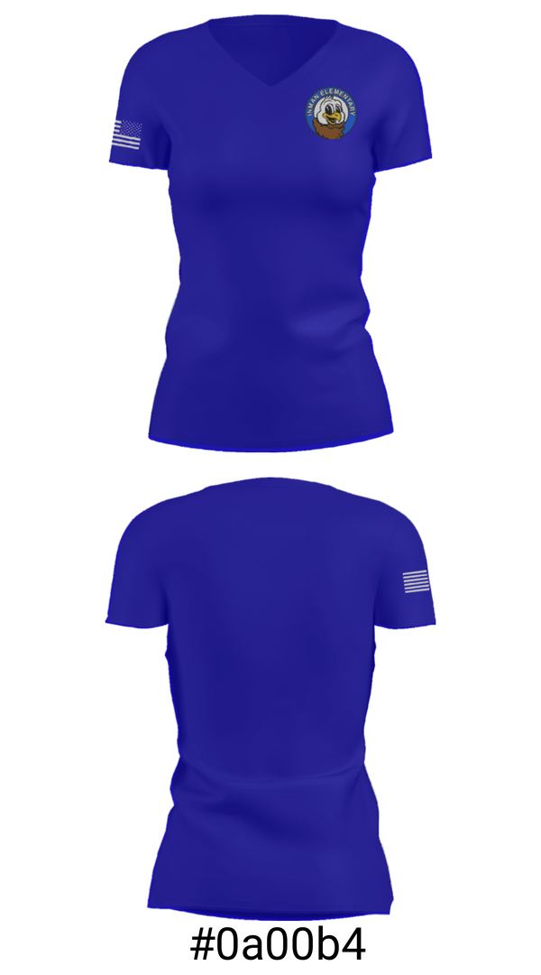 Women's Short Sleeve Vneck Shirt, Inman Elementary, Spirit Store, Teamtime, Team time, sublimation, custom sports apparel, team uniforms, spirit wear, spiritwear, sports uniforms, custom shirts, team store, custom team store, fundraiser sports, apparel fundraiser