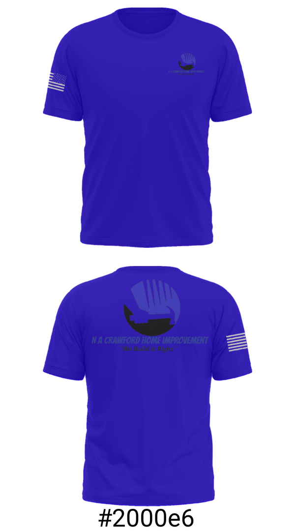 Short Sleeve Performance Shirt, NA Crawford Home Improvement, , Teamtime, Team time, sublimation, custom sports apparel, team uniforms, spirit wear, spiritwear, sports uniforms, custom shirts, team store, custom team store, fundraiser sports, apparel fundraiser