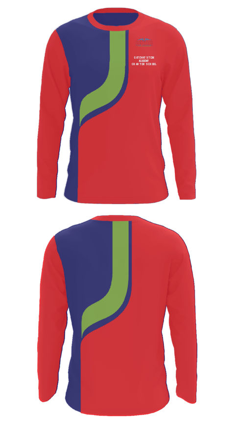 Long Sleeve Performance Shirt, Gateway Stem Academy Charter School, Spirit Store, Teamtime, Team time, sublimation, custom sports apparel, team uniforms, spirit wear, spiritwear, sports uniforms, custom shirts, team store, custom team store, fundraiser sports, apparel fundraiser