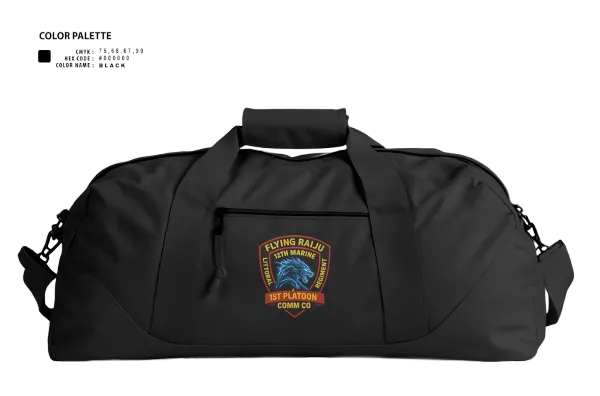 Duffle Bag, 12th MLR Headquarters Element, Marines, Teamtime, Team time, sublimation, custom sports apparel, team uniforms, spirit wear, spiritwear, sports uniforms, custom shirts, team store, custom team store, fundraiser sports, apparel fundraiser
