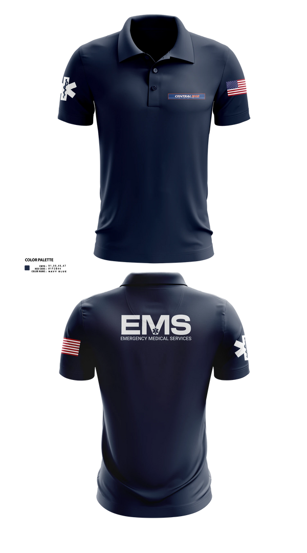 Short Sleeve Performance Polo, Central EMS, EMS/EMT, Teamtime, Team time, sublimation, custom sports apparel, team uniforms, spirit wear, spiritwear, sports uniforms, custom shirts, team store, custom team store, fundraiser sports, apparel fundraiser