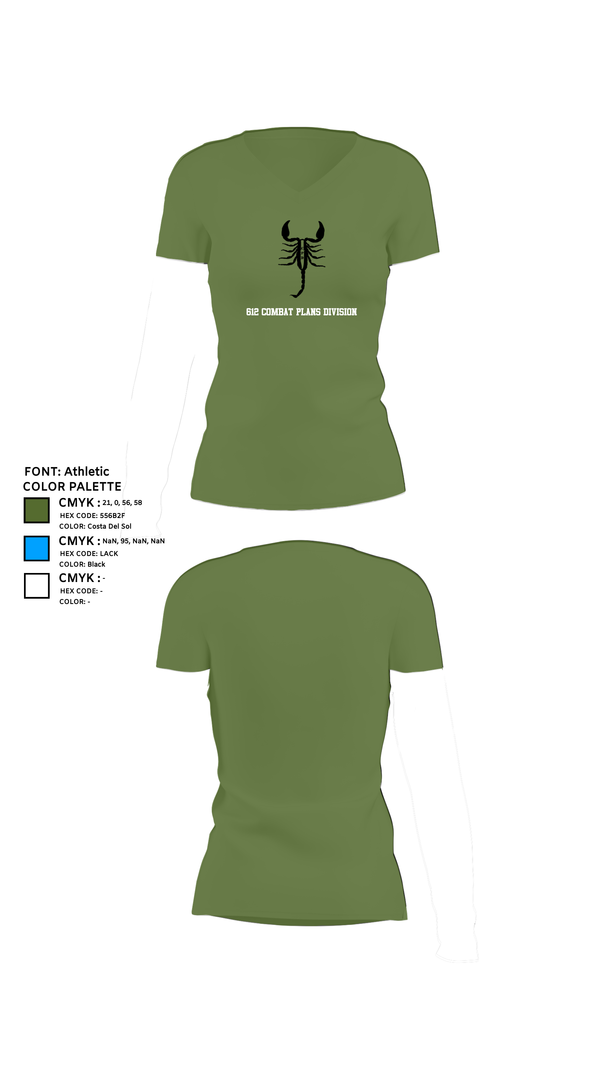 Womens Short Sleeve Vneck Shirt, 612 Combat Plans Division, , Teamtime, Team time, sublimation, custom sports apparel, team uniforms, spirit wear, spiritwear, sports uniforms, custom shirts, team store, custom team store, fundraiser sports, apparel fundraiser