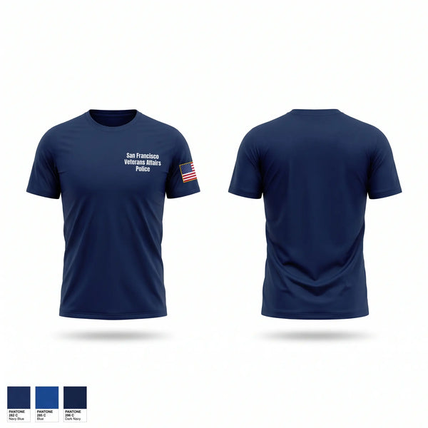 Short Sleeve Performance Shirt, San Francisco Veterans Affairs Police, Police, Teamtime, Team time, sublimation, custom sports apparel, team uniforms, spirit wear, spiritwear, sports uniforms, custom shirts, team store, custom team store, fundraiser sports, apparel fundraiser