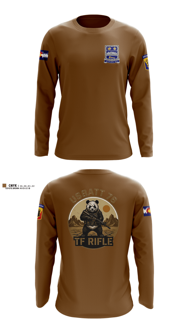 Long Sleeve Performance Shirt, 1-157th IN BN, National Guard, Teamtime, Team time, sublimation, custom sports apparel, team uniforms, spirit wear, spiritwear, sports uniforms, custom shirts, team store, custom team store, fundraiser sports, apparel fundraiser