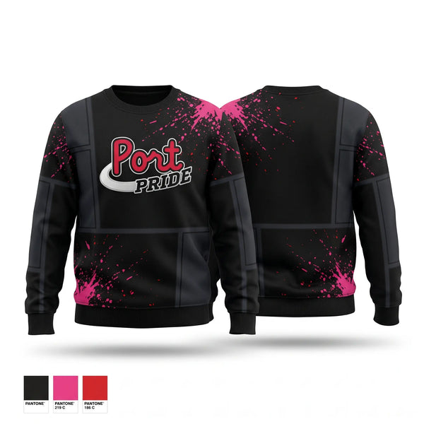 Crew Neck Sweatshirt, Port Jervis High School Wrestling, Wrestling, Teamtime, Team time, sublimation, custom sports apparel, team uniforms, spirit wear, spiritwear, sports uniforms, custom shirts, team store, custom team store, fundraiser sports, apparel fundraiser